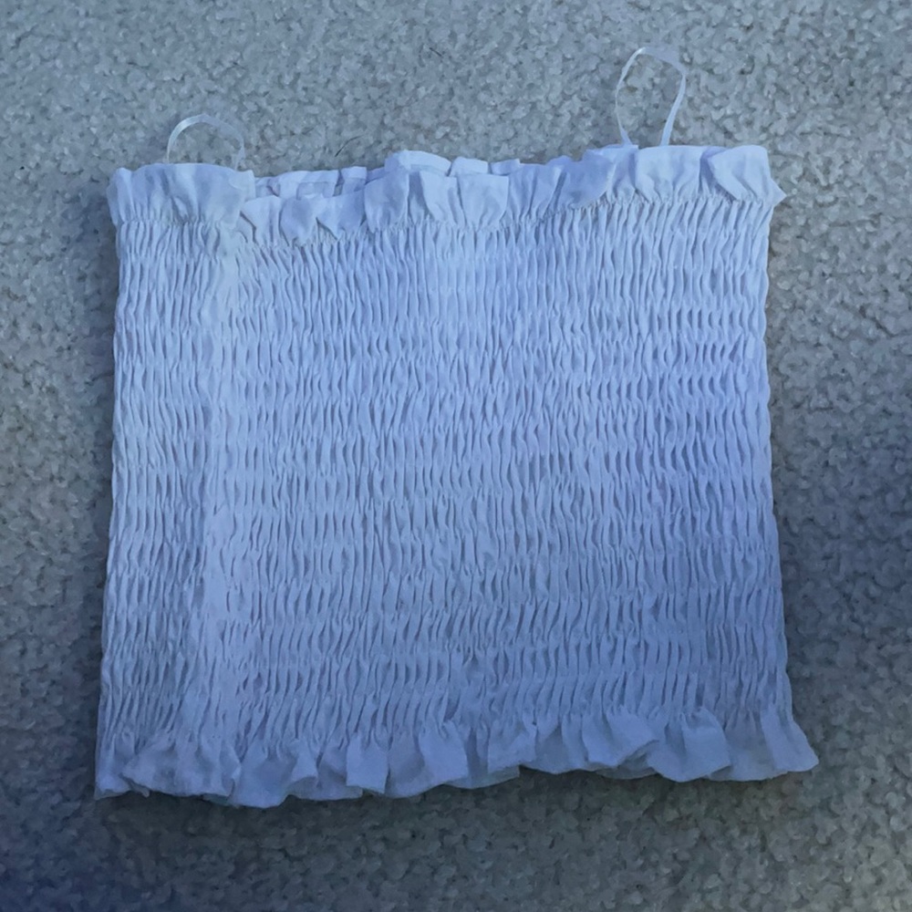 SHEIN white tube top, sinched, size M